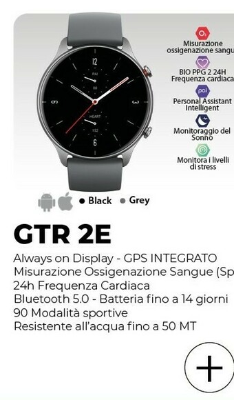 Expert Gtr 2e 3,53 cm (1.39") 46 mm amoled grigio gps (satellitare) offerta