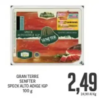 Supermercati Piccolo SENFTER SPECK ALTO ADIGE IGP 100 g offerta