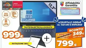 Expert Yoga 6 13are05 ibrido (2 in 1) 33,8 cm (13.3") touch screen full hd amd ryzen 5 8 gb ddr4-sdram 512 gb ssd wi-fi 6 (802.11ax) offerta