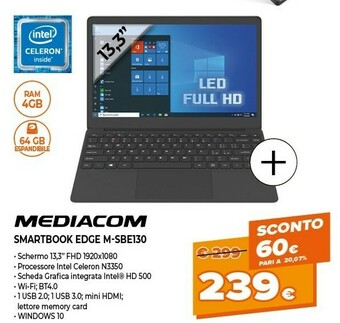 Expert Smartbook edge m-sbe130 offerta
