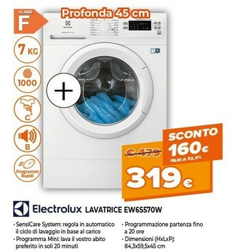 Expert Ew6s570w lavatrice libera installazione caricamento frontale 7 kg 1000 giri/min a+++ bianco offerta