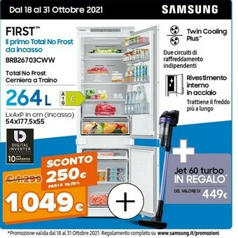 Expert Brb26703cww frigorifero con congelatore da incasso 264 l c bianco offerta
