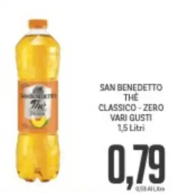 Supermercati Piccolo SAN BENEDETTO THE CLASSICO - ZERO VARI GUSTI 1,5 Litri offerta