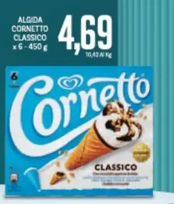 Supermercati Piccolo ALGIDA CORNETTO CLASSICO x6-450g offerta