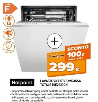 Expert Hie 2b19 c n lavastoviglie a scomparsa totale 13 coperti f offerta