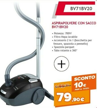 Expert Hoover aspirapolvere con sacco bv71bv20 offerta