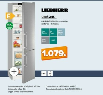 Expert Cnef 4015 comfort nofrost frigorifero con congelatore libera installazione argento 356 l a++ offerta