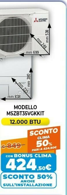 Expert Mitsubishi electric condizionatore mszbt35vgkkit offerta
