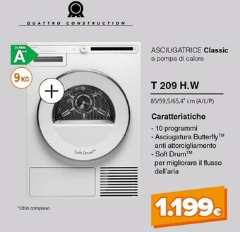 Expert Asciugatrice classic t 209 h.w offerta