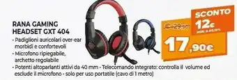 Expert Gxt 407 cuffia padiglione auricolare nero, rosso offerta