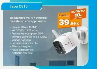 Expert C310 telecamera di sorveglianza telecamera a sensore esterno parete 2304 x 1296 pixel offerta