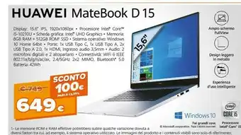 Expert Huawei matebook d15 offerta