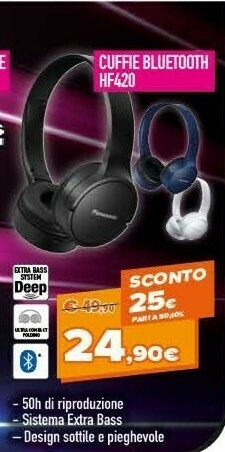 Expert Rb-hf420be-a cuffia e auricolare cuffie portatile blu, nero bluetooth offerta