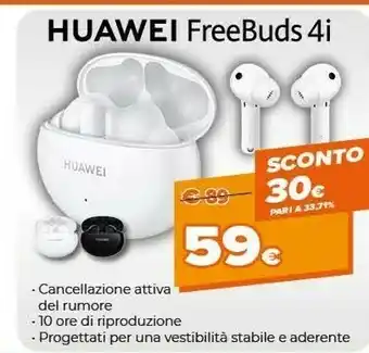 Expert Freebuds 4i cuffia auricolare bluetooth bianco offerta