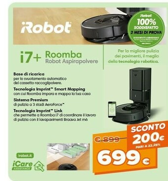 Expert Roomba i7+ aspirapolvere robot senza sacchetto nero 0,4 l offerta
