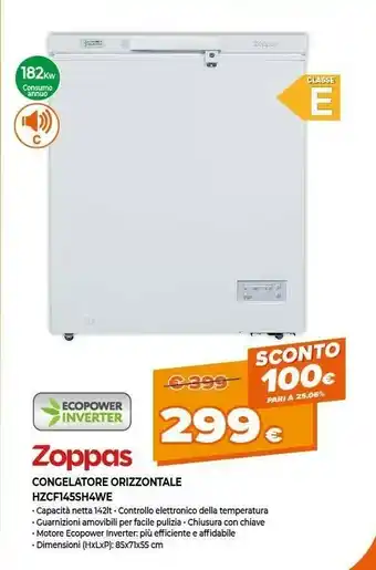 Expert Congelatore orizzontale hzcf145sh4we offerta