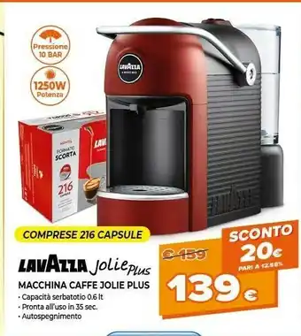 Expert Macchina caffe 30lie plus offerta