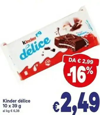 A&O Kinder delice con latte 390 g(ml) offerta