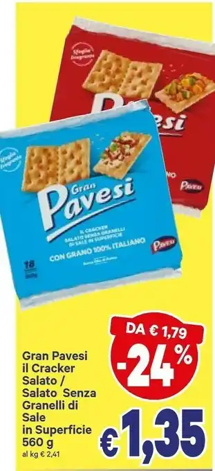 A&O Gran i cracker salati senza granelli di sale in superficie 560 g(ml) offerta