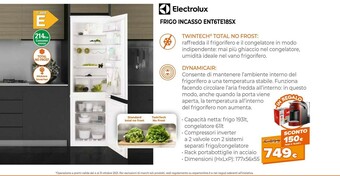 Expert Frigo incasso ent6te18sx offerta