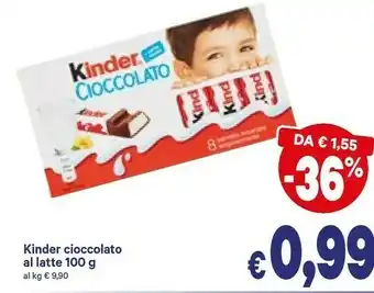A&O Kinder cioccolato 100 g(ml) offerta