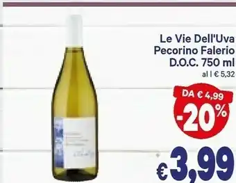 A&O Le vie dell'uva pecorino falerio doc offerta