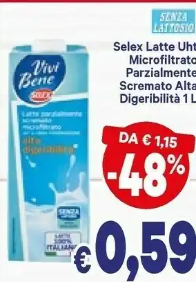 A&O Latte parzialmente scremato a lunga conservazione alta digeribilità vivi bene 1000 g(ml) offerta