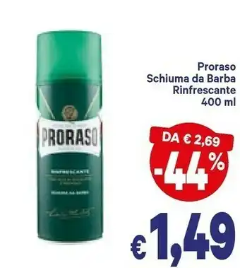Proraso schiuma da barba rinfrescante