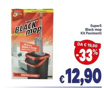 A&O Black mop kit pavimenti offerta