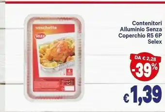 A&O Contenitori alluminio senza coperchio offerta