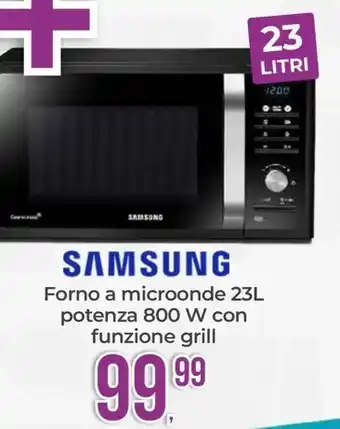 Portobello SAMSUNG Forno a microonde 23L potenza 800 W con funzione grill offerta