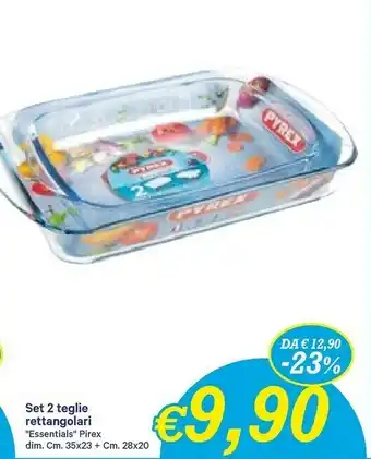 Set 2 teglie rettangolari