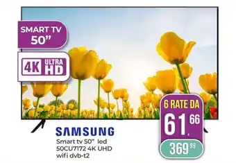 Portobello SAMSUNG Smart tv 50" led 50CU7172 4K UHD wifi dvb-t2 offerta