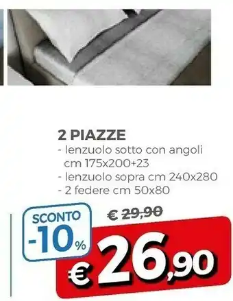 A&O Completo letto in flanella double offerta