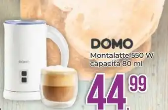 Portobello DOMO Montalatte 550 W capacità 80 ml offerta