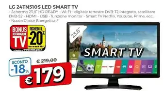 A&O Lg 24tn510s-pz tv 59,9 cm (23.6") full hd smart tv wi-fi display arrotolabile nero offerta