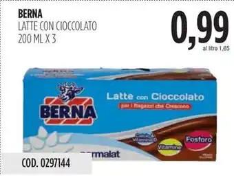 Carico Cash & Carry BERNA LATTE CON CIOCCOLATO 200 ML X 3 offerta