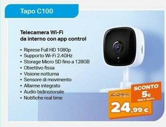 C100 telecamera di sicurezza ip interno 1920 x 1080 pixel