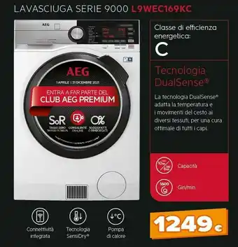 L9wec169kc caricamento frontale libera installazione nero, acciaio inossidabile, bianco a