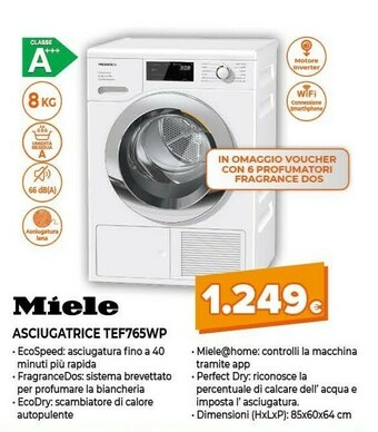 Expert Asciugatrice tef765wp offerta