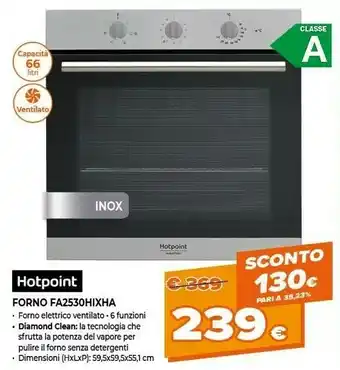 Expert Fa2 530 h ix ha forno elettrico 66 l nero, acciaio inossidabile a offerta
