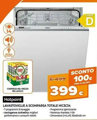 Expert Hic 3c34 lavastoviglie a scomparsa totale 14 coperti d offerta