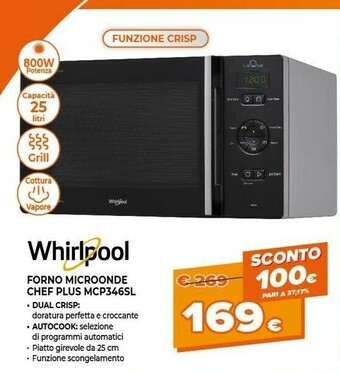 Expert Mcp 346 sl superficie piana microonde combinato 25 l 800 w nero, argento offerta