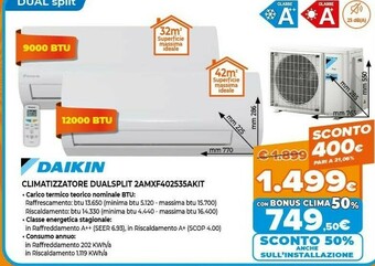 Expert Climatizzatore dualsplit 2amxf402535akit offerta