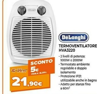 Expert Delonghi termoventilatore hva3220 offerta