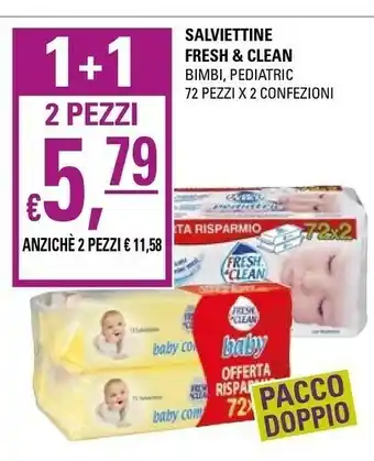 Basko Pampers fresh clean baby fresh 72pezzo(i) salvietta per bambino offerta