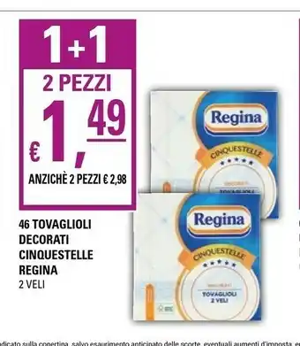 Basko 46 tovaglioli decorati cinque stelle 2 veli offerta