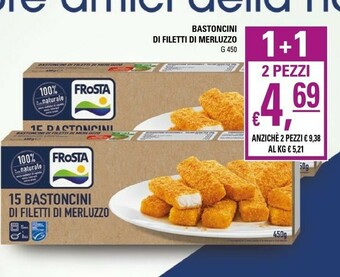 15 bastoncini di filetti di merluzzo 450 g(ml)