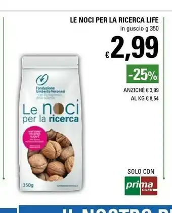 Basko Le noci per la ricerca life offerta