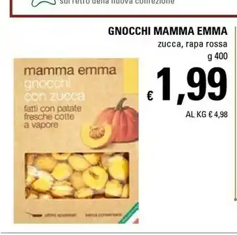 Basko Mamma emma - gnocchi fatti con patate fresche cotte a vapore con zucca 400 g(ml) offerta